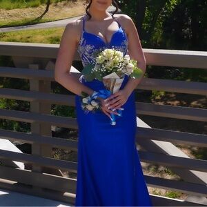 LaDivine royal blue prom dress